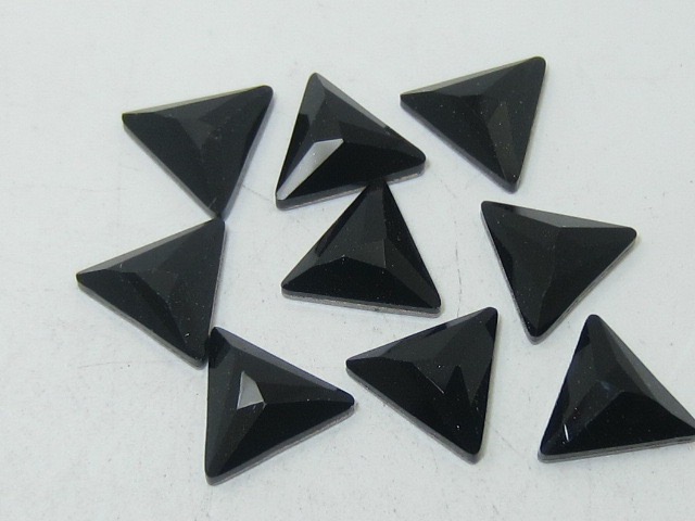 6 pcs. COSMIC DELTA 12.5mm JET FLATBACK European Rhinestones